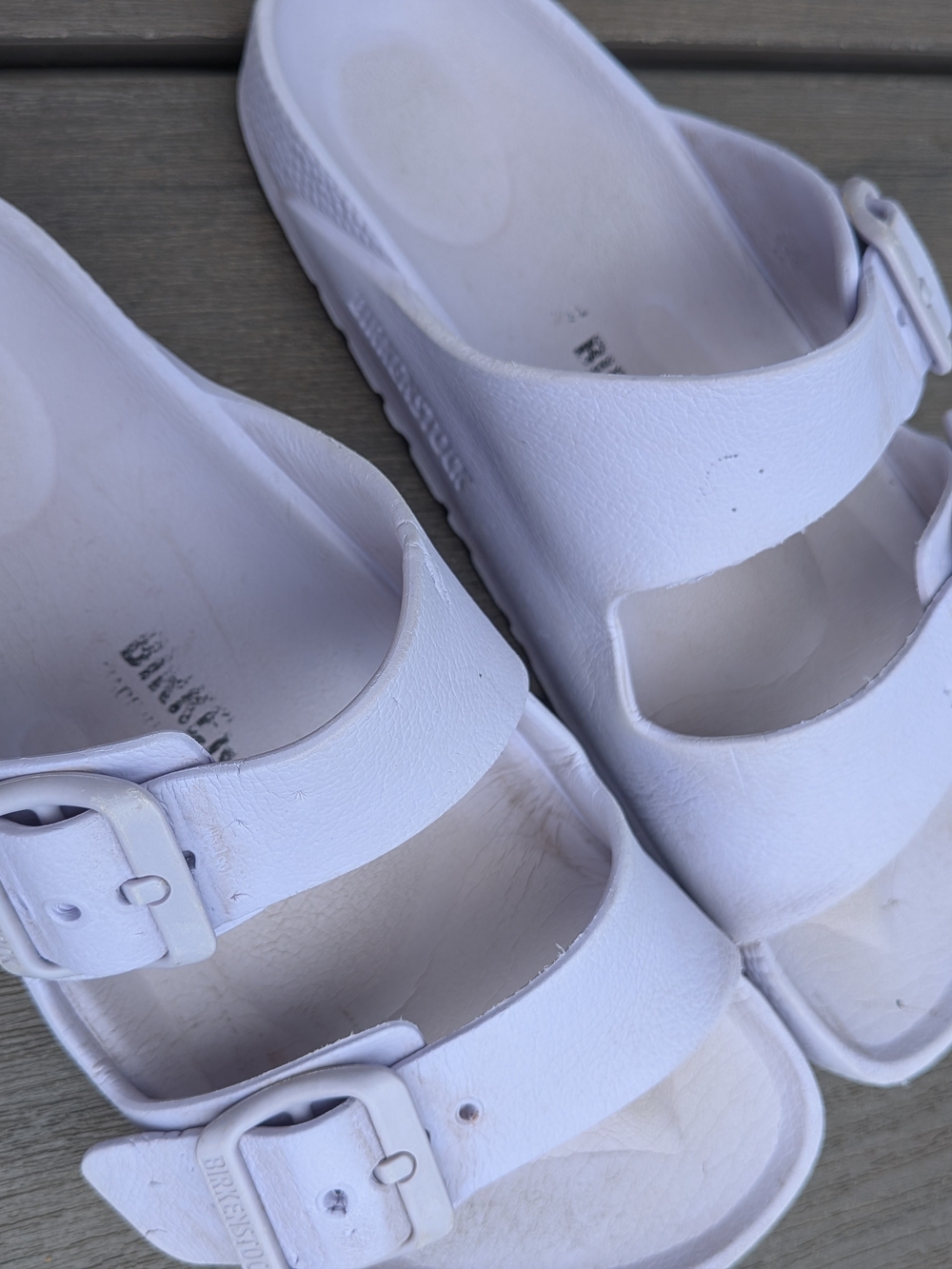 Birkenstock White Double-Buckle EVA Sandals - Picture 5 of 5
